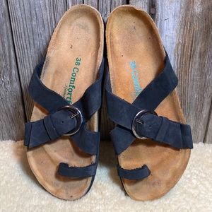 Comfortfusse womens black sandals